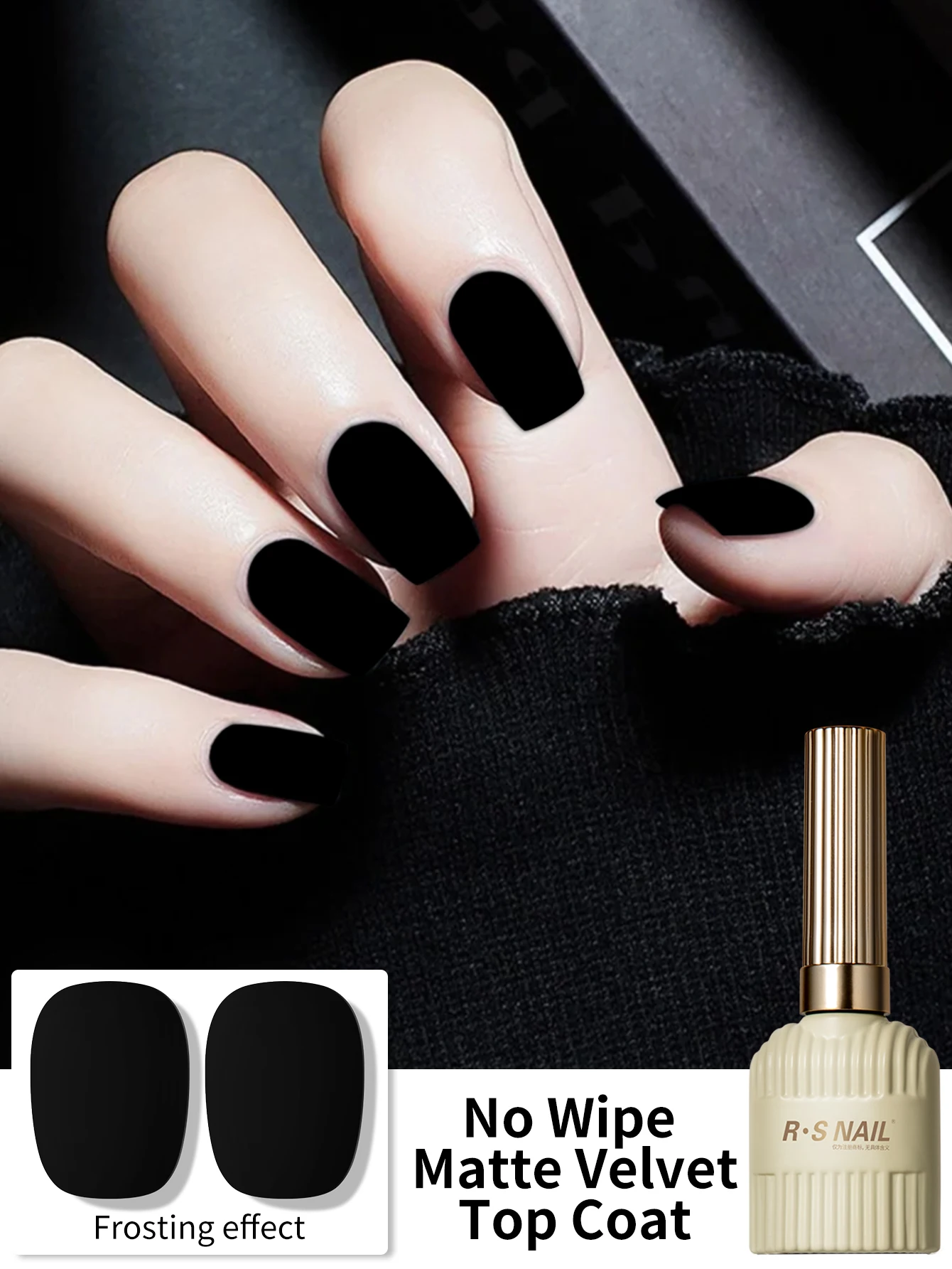 Resin Art Varnish - RSNAIL 12 g samtmatter Decklack, UV-Gel-Nagellack,