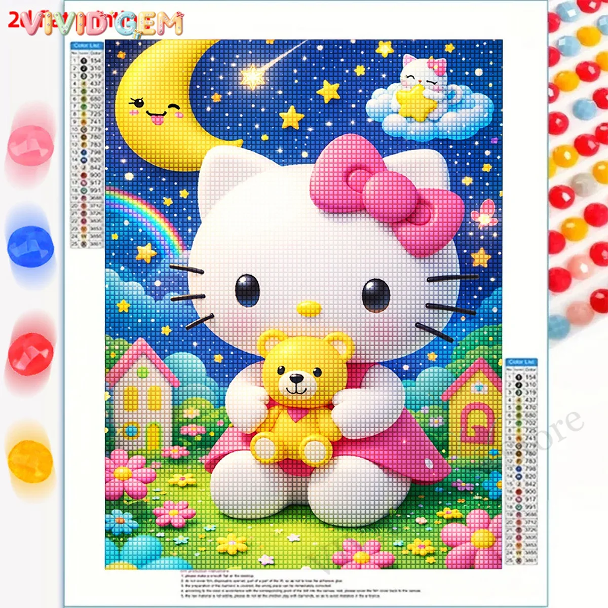 Resin Art For Beginners - VIVID GEM Neue Niedliche Hello Kitty