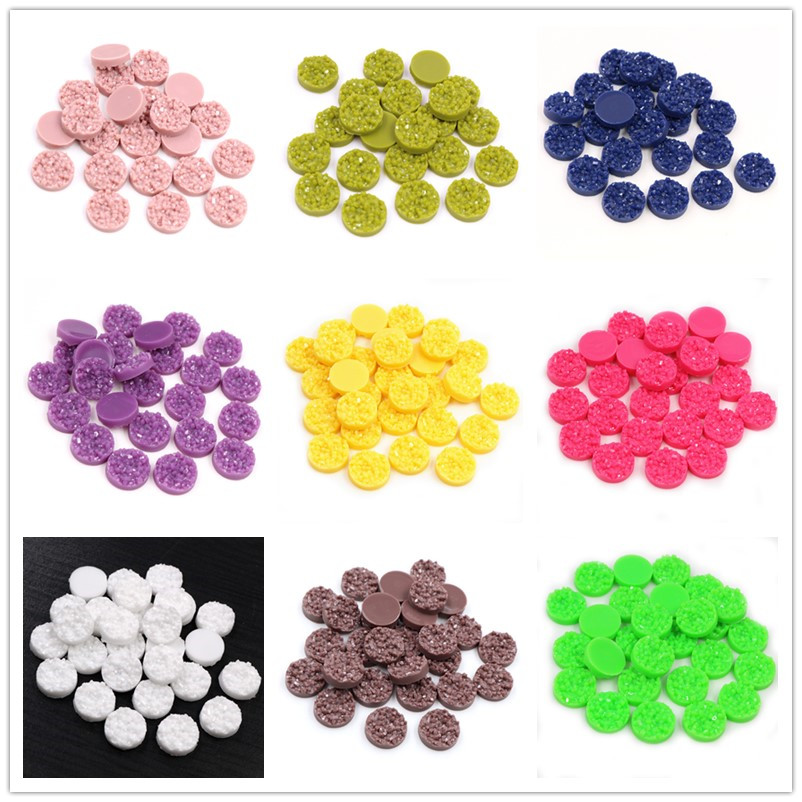 Resin Art Materials Wholesale - 40 Stück Harz Druzy Cabochons Kuppel