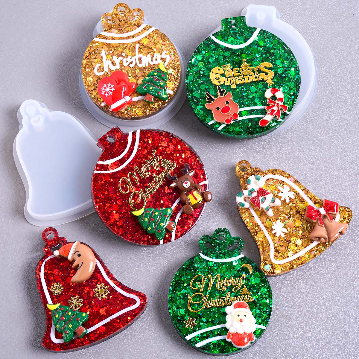 Resin Art Things - Weihnachten Tag Anhänger Silikon Form DIY