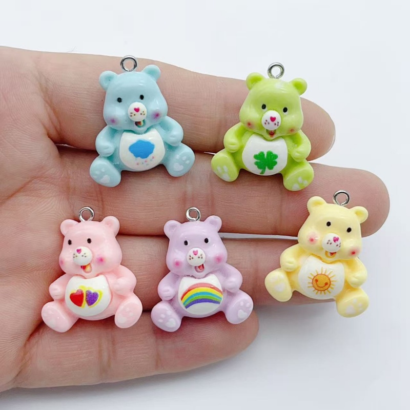 Resin Art Earrings - 10 Stück Cartoon-Tier-Anhänger zum Selbermachen von