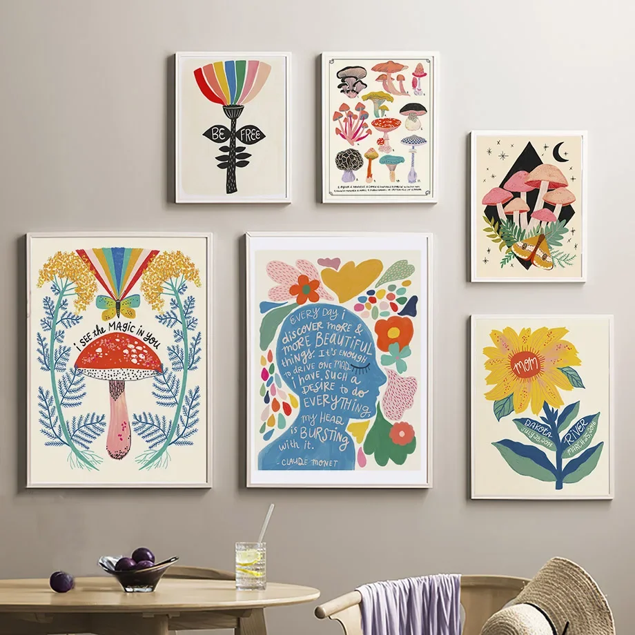 Resin Art Quotes - Boho Pilz Schmetterling Sonnenblume Zitat Abstrakte