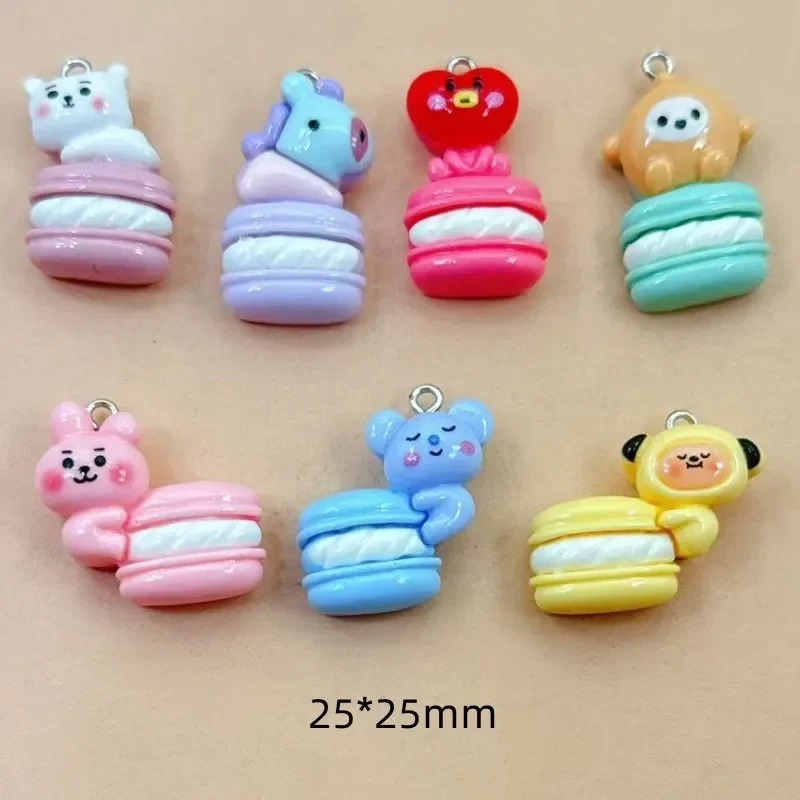 Resin Art Decor - 10 Stück gemischte Cartoon-Harzanhänger, kleine Deko-Anhänger