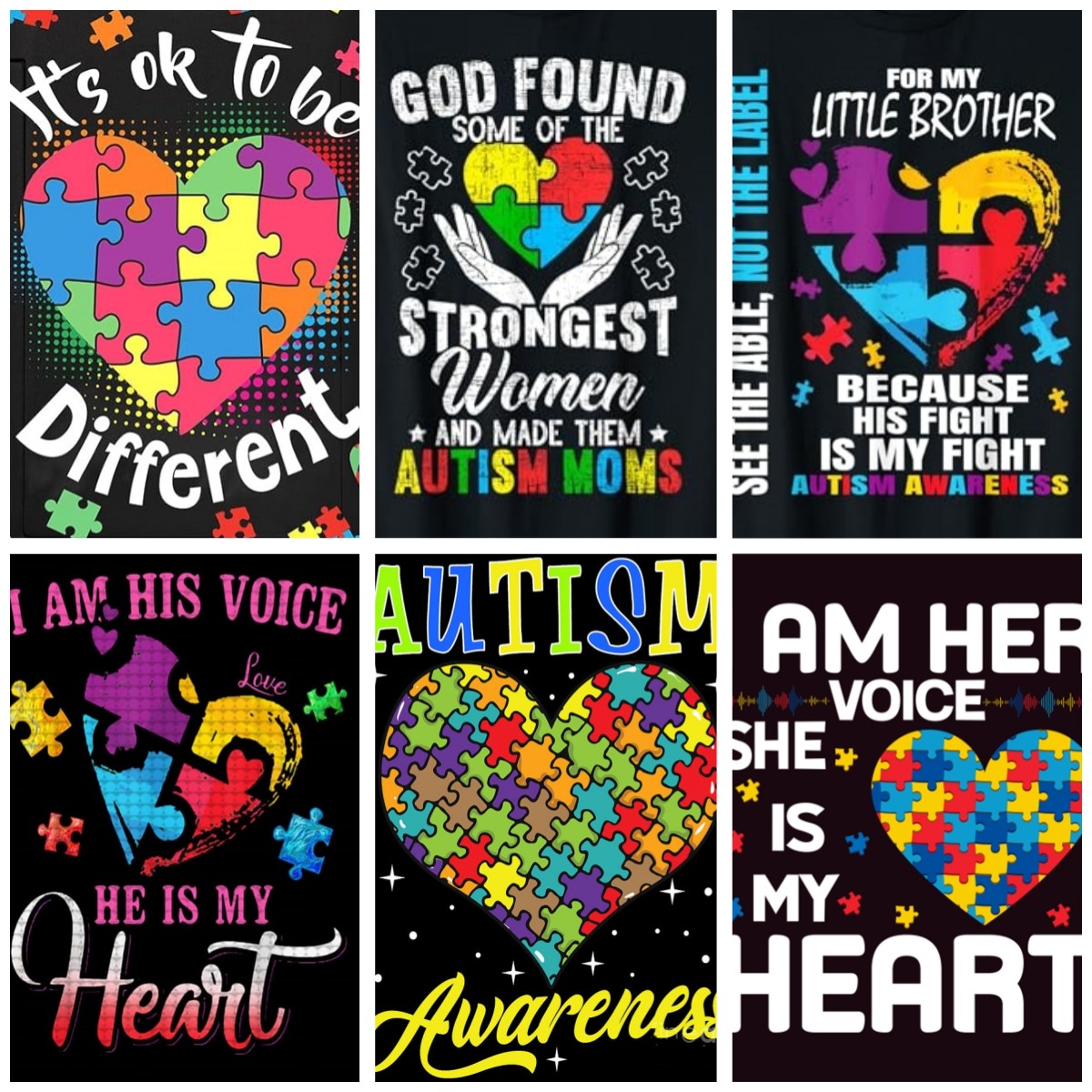Resin Art Quotes - Autismus-Bewusstseins-Poster, 5D-Diamantgemälde für Erwachsene, Diamantkunst, bunt