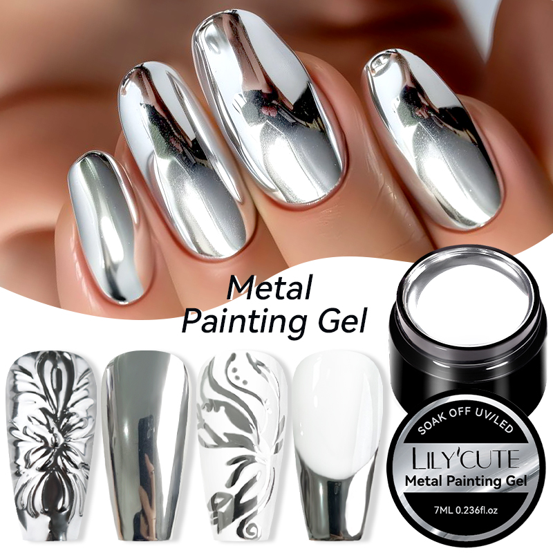 Resin Art Varnish - LILYCUTE 7ML Metallic Malerei Gel Chrom
