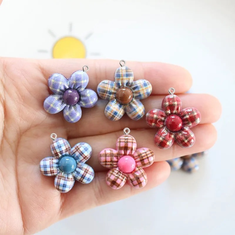 10 Stück süße Blumen-Anhänger  – Resin Art A Keychain Bewertung und Preis