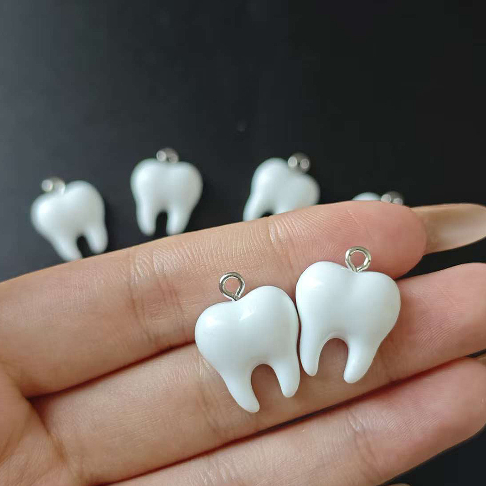 10 Stück niedliche weiße Zähne – Resin Art Materials Wholesale Bewertung und Preis