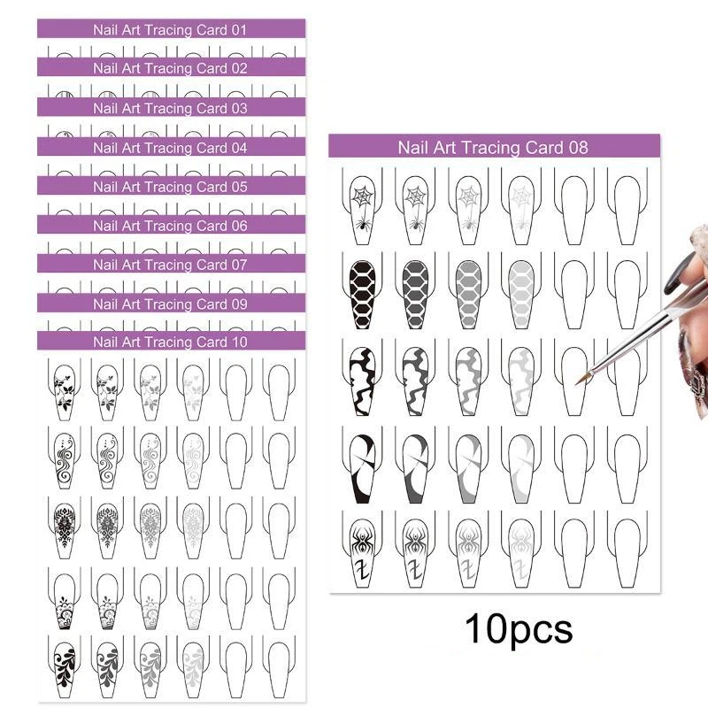 10 Stück Nail Art Linien Übung – Resin Art Learning Bewertung und Preis