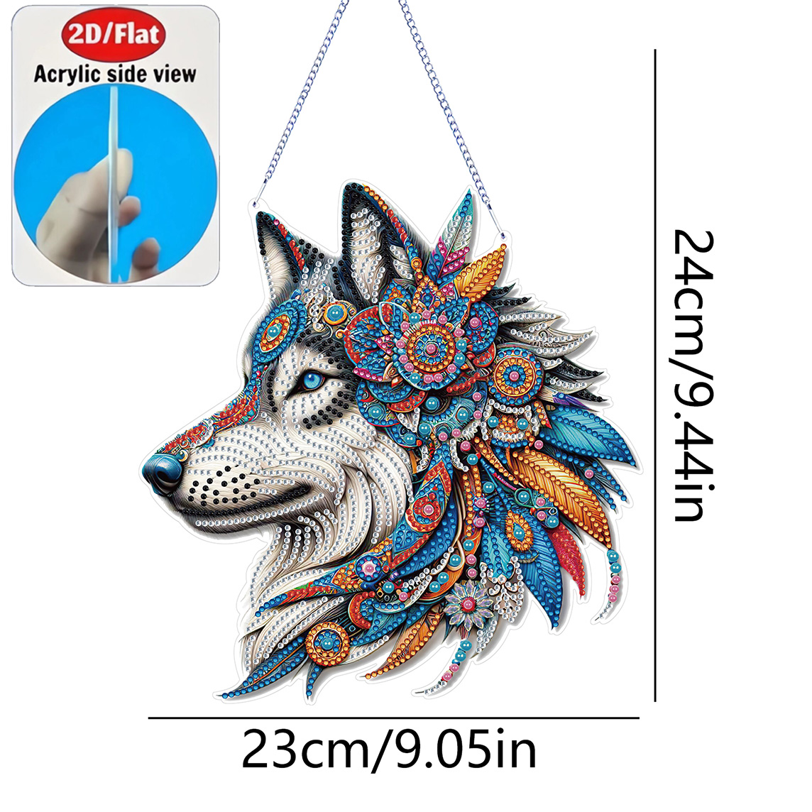 2D Flaches Fantasy-Farbwolf-Se – Resin Art Acrylic Bewertung und Preis