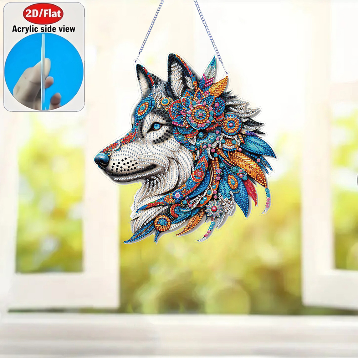 2D Flaches Fantasy-Farbwolf-Se – Resin Art Acrylic Bewertung und Preis