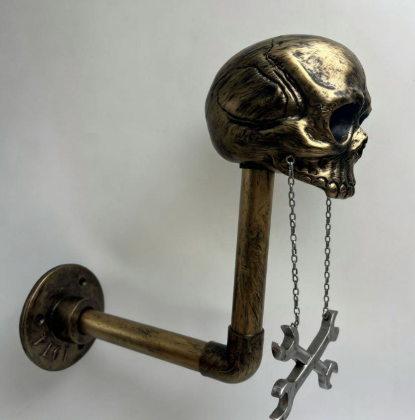 Vintage-Totenkopf-Wandhalterun – Resin Art And Design Bewertung und Preis