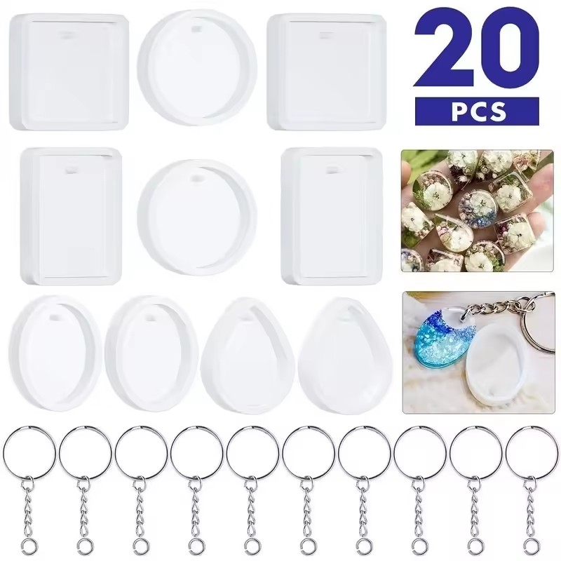 20 Stück/Set DIY Schlüsselanhä – Resin Art A Keychain Bewertung und Preis
