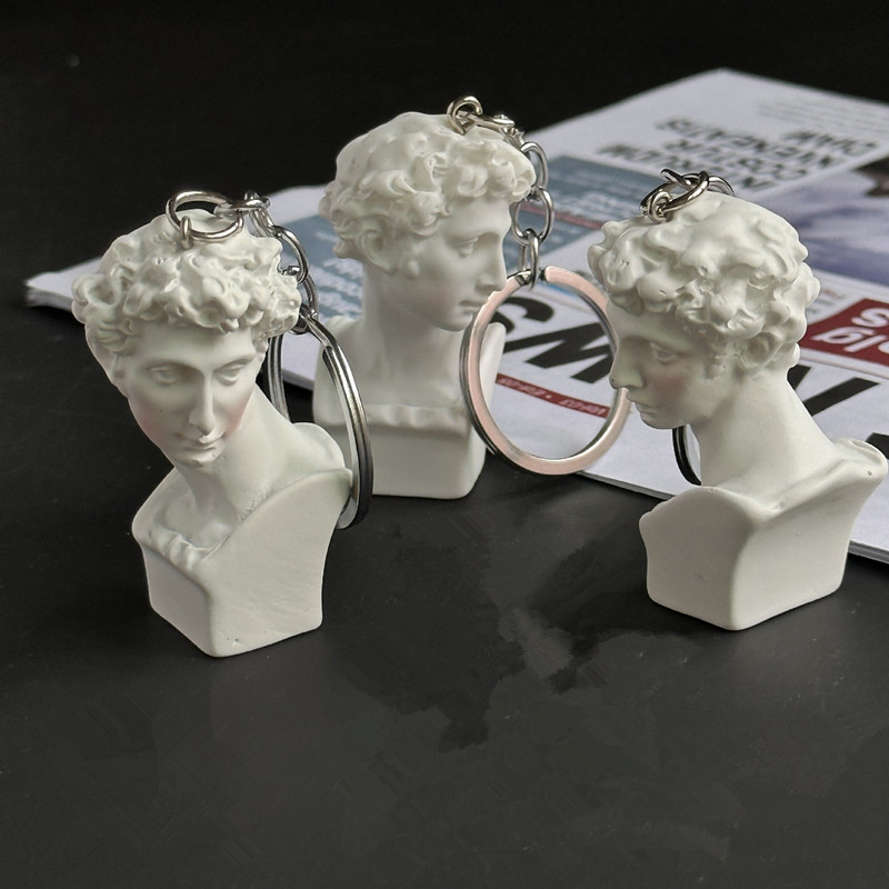 Mini-Gipsstatuen-Schlüsselanhä – Resin Art A Keychain Bewertung und Preis